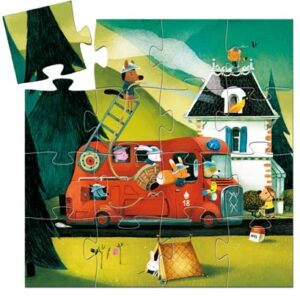 Siluetové puzzle: Požiarnické auto - Image 2
