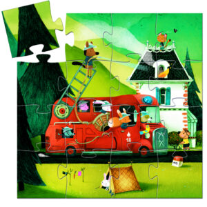 Siluetové puzzle: Požiarnické auto - Image 3