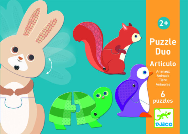 Puzzle Duo: Pohyblivé zvieratka
