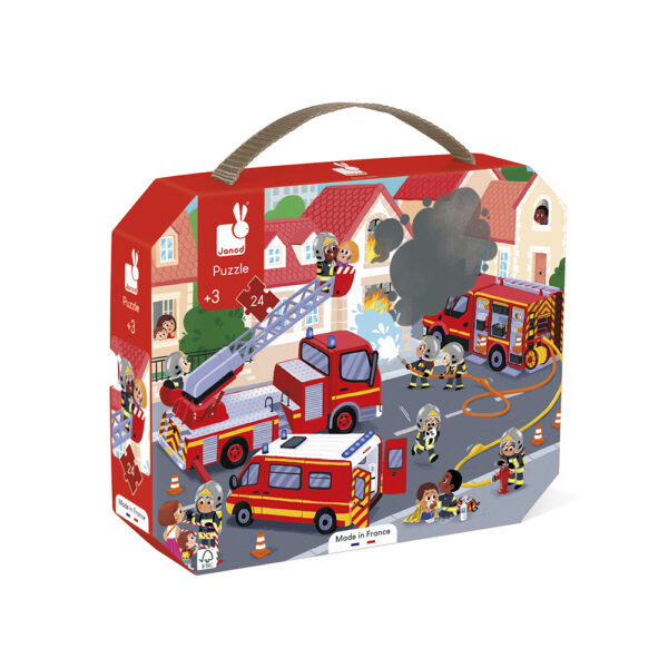 Janod Puzzle v kufríku Požiarnici