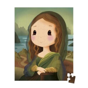 Janod Umelecké puzzle pre deti v kufríku Leonardo da Vinci - Image 2