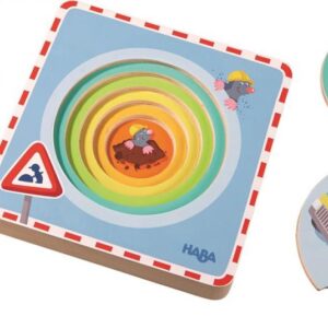 Haba Drevené vkladacie viacvrstvové puzzle - Stavebné stroje - Image 2