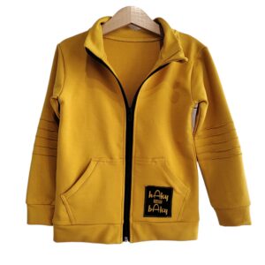 HAKYBAKY Chlapčenská mikina na zips - horčicová - Image 2