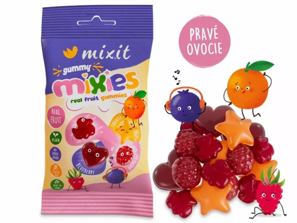 MIXIT Ovocné Mixies - prírodné želé cukríky 35g