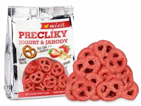 MIXIT Praclíky do vačku - Jogurtová čokoláda s jahodami 70g