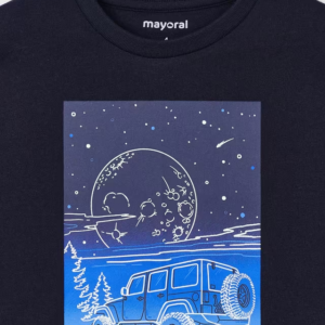 MAYORAL Chlapčenské tričko s dlhým rukávom Truck - tmavomodré - Image 3